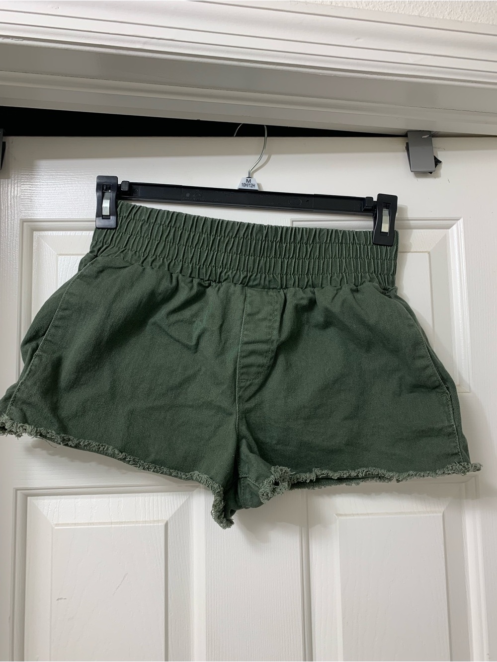No Boundaries Olive Green High-Waist Casual Drawstring Shorts